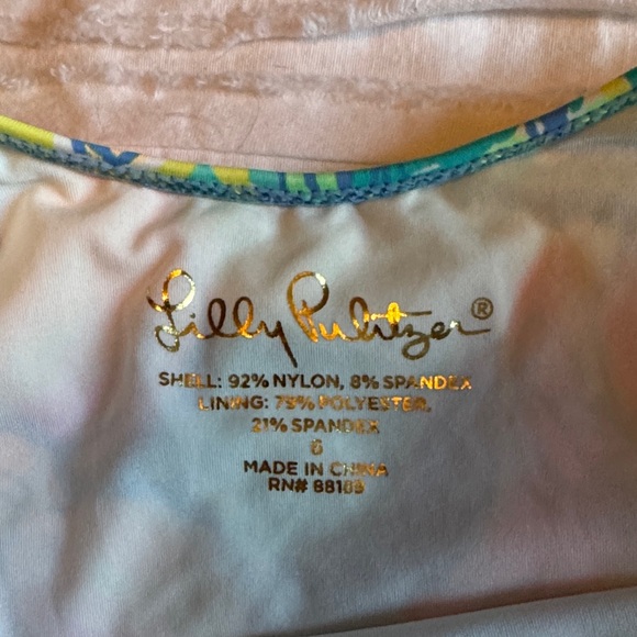 Lilly Pulitzer Kids Swim Dress One Piece - Vibrant Floral - Picture 2 of 4